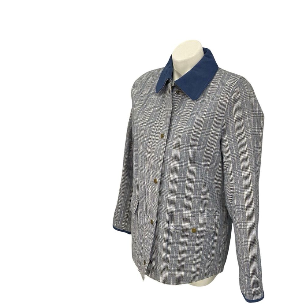 Denim & Co Blazer Womens XS Blue Jacket US Medium Career Work Office Chore Coat - Picture 8 of 16